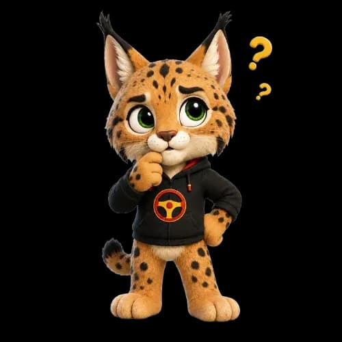 La mascota de SacaCarnet pensando en una pregunta del test de la DGT