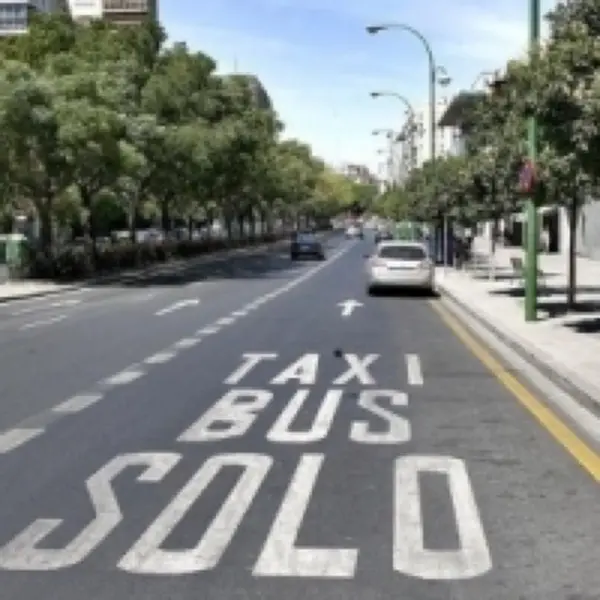 Imagen de apoyo para la pregunta: En un carril reservado para uso exclusivo de transporte público urbano fuera de horario de servicio, ¿se puede estacionar?