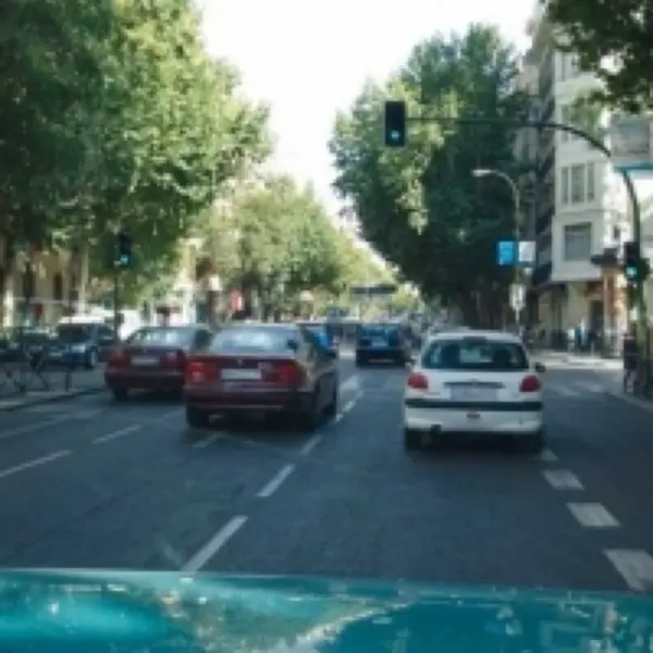 Imagen de apoyo para la pregunta: Usted está utilizando en una vía dentro de poblado el carril que le lleva mejor a su destino. ¿Puede abandonar este carril?
