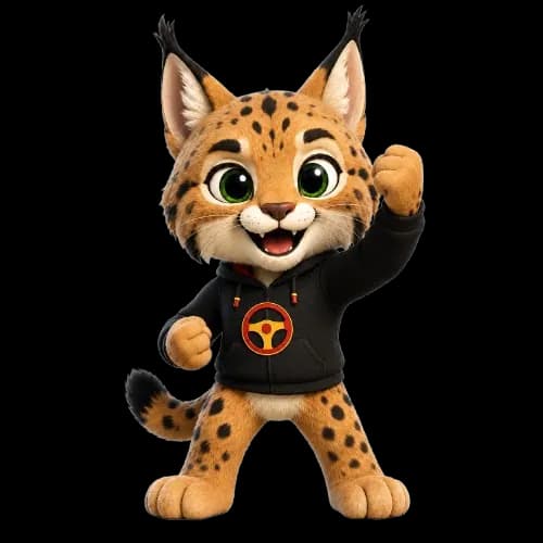 La mascota de SacaCarnet celebrando ser la mejor app para el test de la DGT