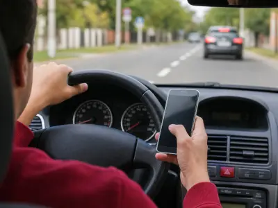 Imagen de apoyo para la pregunta: El uso del teléfono móvil, mientras se conduce, ¿representa un aumento del riesgo de accidentes?